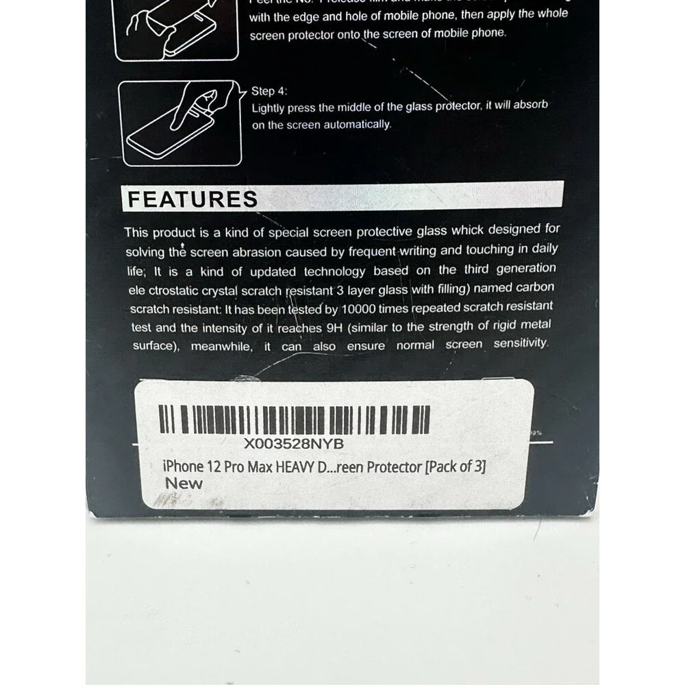3-Pack Tempered Glass Screen Protector for iPhone 12 / 12 Pro (6.1